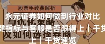 永元证券如何做到行业对比？关键指标与客服是否跟得上｜干货速览